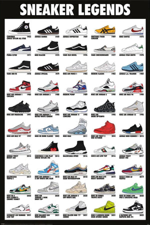 pyramid pp35242 sneaker legends affiche poster 61x91,5cm | Yourdecoration.fr