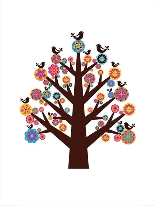 Pyramid Valentina Ramos Tree of Flowers affiche art 60x80cm | Yourdecoration.fr