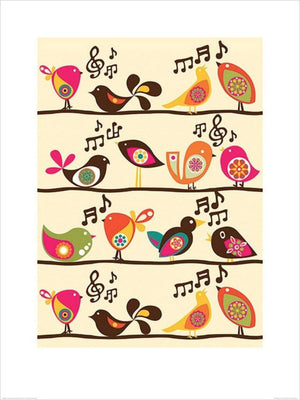 Pyramid Valentina Ramos Singing Birds affiche art 60x80cm | Yourdecoration.fr