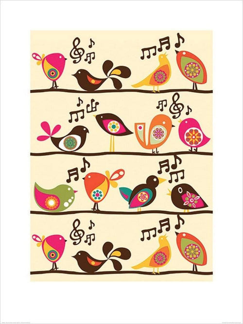 Pyramid Valentina Ramos Singing Birds affiche art 60x80cm | Yourdecoration.fr