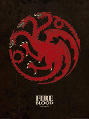 Pyramid Game of Thrones Targaryen affiche art 60x80cm | Yourdecoration.fr