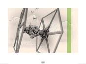 Pyramid Star Wars Episode VII TIE Fighter Pencil Art affiche art 60x80cm | Yourdecoration.fr