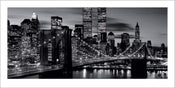 Pyramid Brooklyn Bridge Black and White affiche art 50x100cm | Yourdecoration.fr