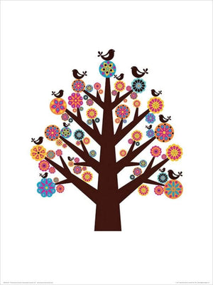 Pyramid Valentina Ramos Tree of Flowers affiche art 30x40cm | Yourdecoration.fr