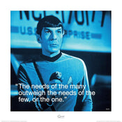 Pyramid Star Trek Spock iQuote affiche art 40x40cm | Yourdecoration.fr