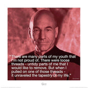 Pyramid Star Trek JeanLuc Picard iQuote affiche art 40x40cm | Yourdecoration.fr