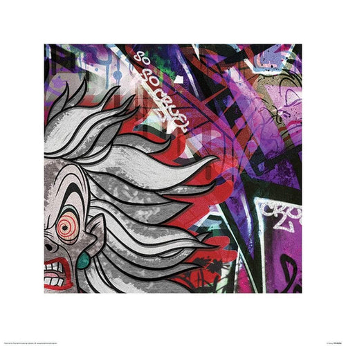 Pyramid Cruella Deville Graffiti affiche art 40x40cm | Yourdecoration.fr