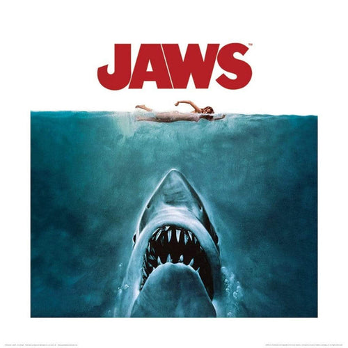 Pyramid Jaws One Sheet affiche art 40x40cm | Yourdecoration.fr