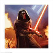 Pyramid Star Wars Episode VII Kylo Ren Fire affiche art 40x40cm | Yourdecoration.fr