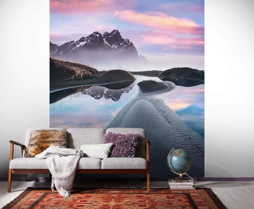 Komar Glowing Vestrahorn Papier Peint Intissé 200x250cm 2 bandes ambiance | Yourdecoration.fr