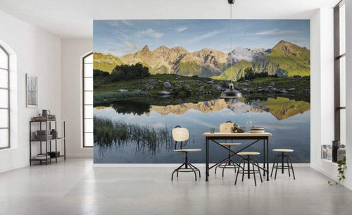 Komar AllgÃ¤u Spiegel Papier Peint Intissé 450x280cm 9 bandes ambiance | Yourdecoration.fr