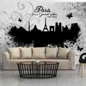 Papier Peint - Paris Is Always a Good Idea Black and White - Intissé