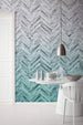 Komar Herringbone Mint Papier Peint Intissé 400x250cm 4 bandes ambiance | Yourdecoration.fr