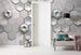 Komar Hexagon Concrete Papier Peint Intissé 400x250cm 4 bandes ambiance | Yourdecoration.fr