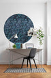 Komar Azul Papier Peint 125x125cm Rond ambiance | Yourdecoration.fr