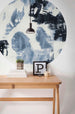 Komar Arty Blue Papier Peint 125x125cm Rond ambiance | Yourdecoration.fr