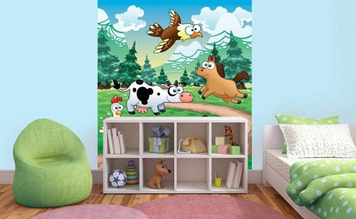 Dimex Animals and Forest Papier Peint 225x250cm 3 bandes ambiance | Yourdecoration.fr