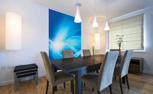 Dimex Blue Abstract Papier Peint 150x250cm 2 bandes ambiance | Yourdecoration.fr