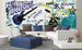 Dimex Blue Guitar Papier Peint 375x150cm 5 bandes ambiance | Yourdecoration.fr