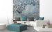 Dimex Blue Leaves Abstract Papier Peint 225x250cm 3 bandes ambiance | Yourdecoration.fr