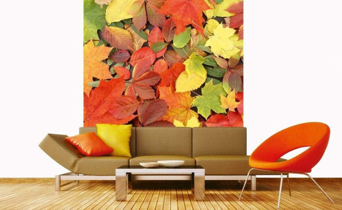 Dimex Colourful Leaves Papier Peint 225x250cm 3 bandes ambiance | Yourdecoration.fr