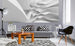 Dimex Futuristic Wave Papier Peint 375x150cm 5 bandes ambiance | Yourdecoration.fr