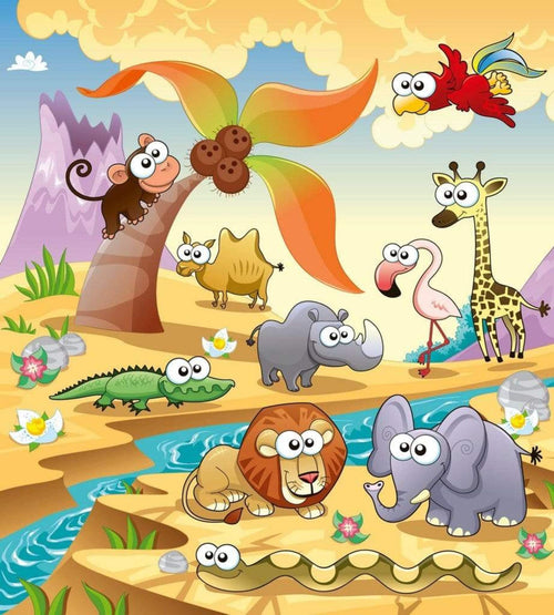 Dimex Savanna Animals Papier Peint 225x250cm 3 bandes | Yourdecoration.fr