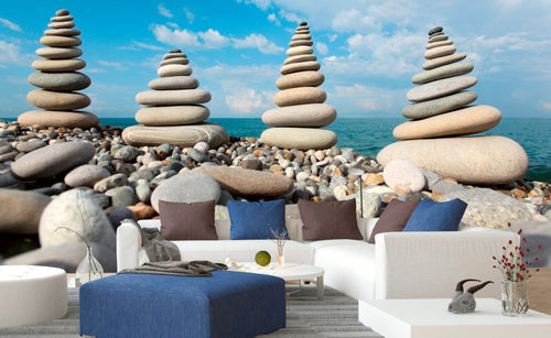 Dimex Stack of Stones Papier Peint 375x250cm 5 bandes ambiance | Yourdecoration.fr