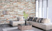 Dimex Travertine Papier Peint 375x250cm 5 bandes ambiance | Yourdecoration.fr