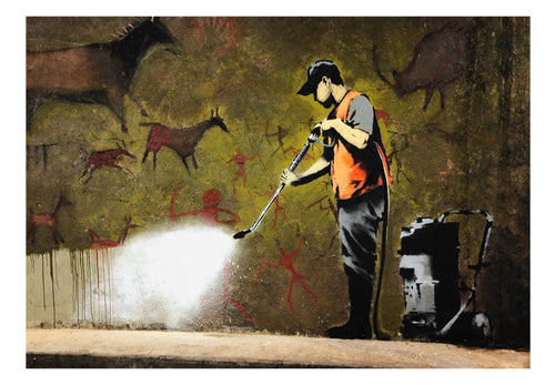 Papier Peint - Banksy Cave Painting - Intissé