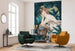 Komar Songes Vert Papier Peint Intissé 200x280cm 4 bandes ambiance | Yourdecoration.fr