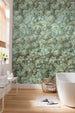 Komar Botanique Vert Papier Peint Intissé 300x280cm 6 bandes ambiance | Yourdecoration.fr