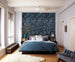 Komar Botanique Bleu Papier Peint Intissé 300x280cm 6 bandes ambiance | Yourdecoration.fr