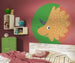 Komar Little Dino Trice Papier Peint Adhésif 125x125cm Rond ambiance | Yourdecoration.fr