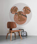 Komar Minnie Terra Papier Peint Adhésif 125x125cm Rond ambiance | Yourdecoration.fr